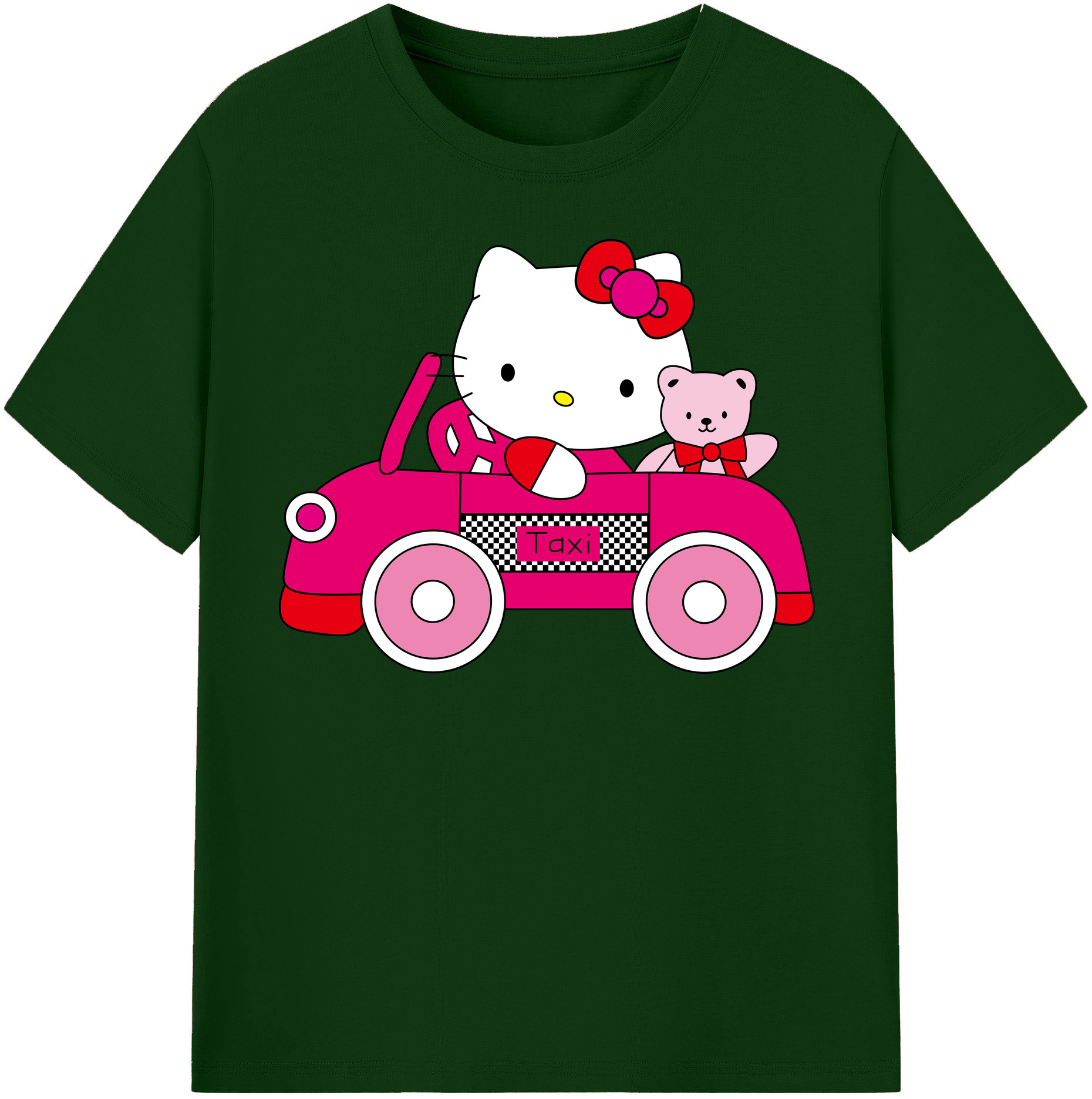（画像用） Hello Kitty ハローキティ 綿100％半袖Tシャツ（フロントプリント）